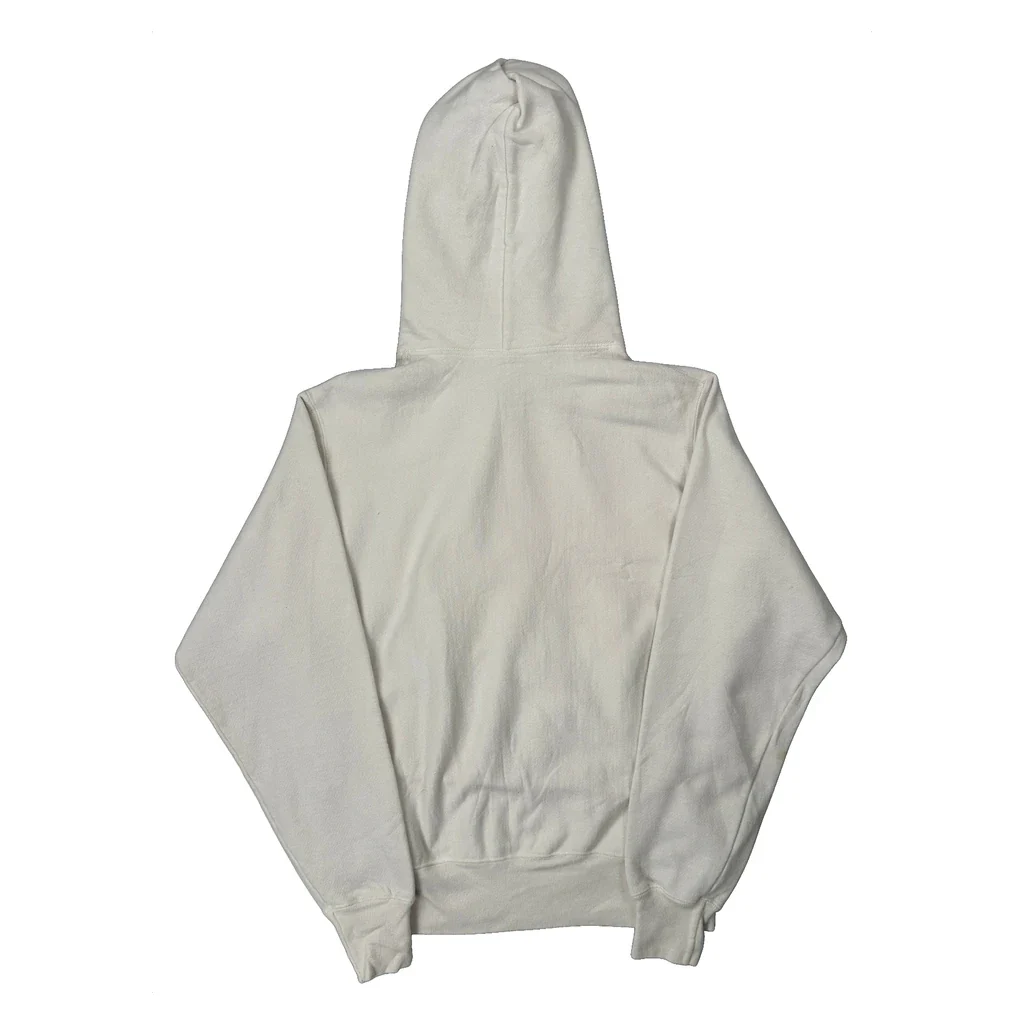 Reverse Weave Champion Hoodie - Small White Cotton - Image 2