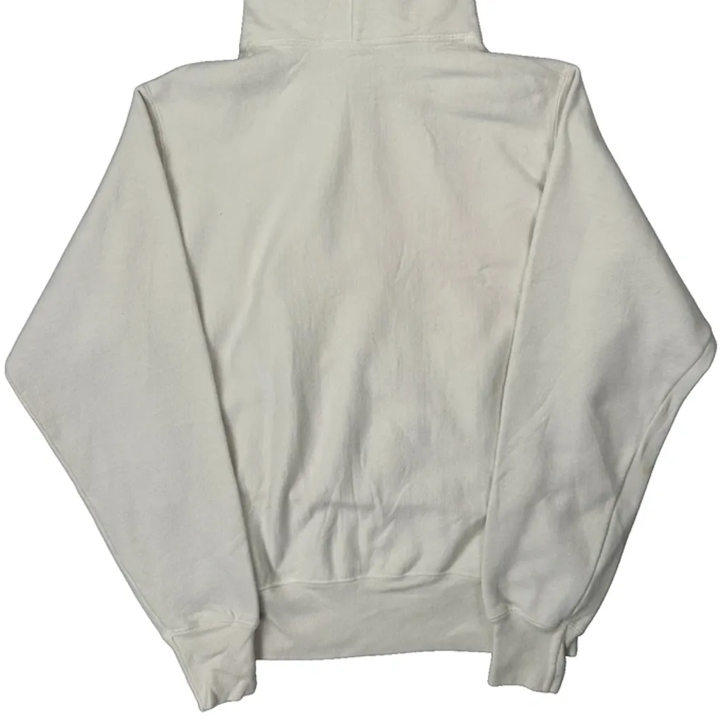 Reverse Weave Champion Hoodie - Small White Cotton - Image 7