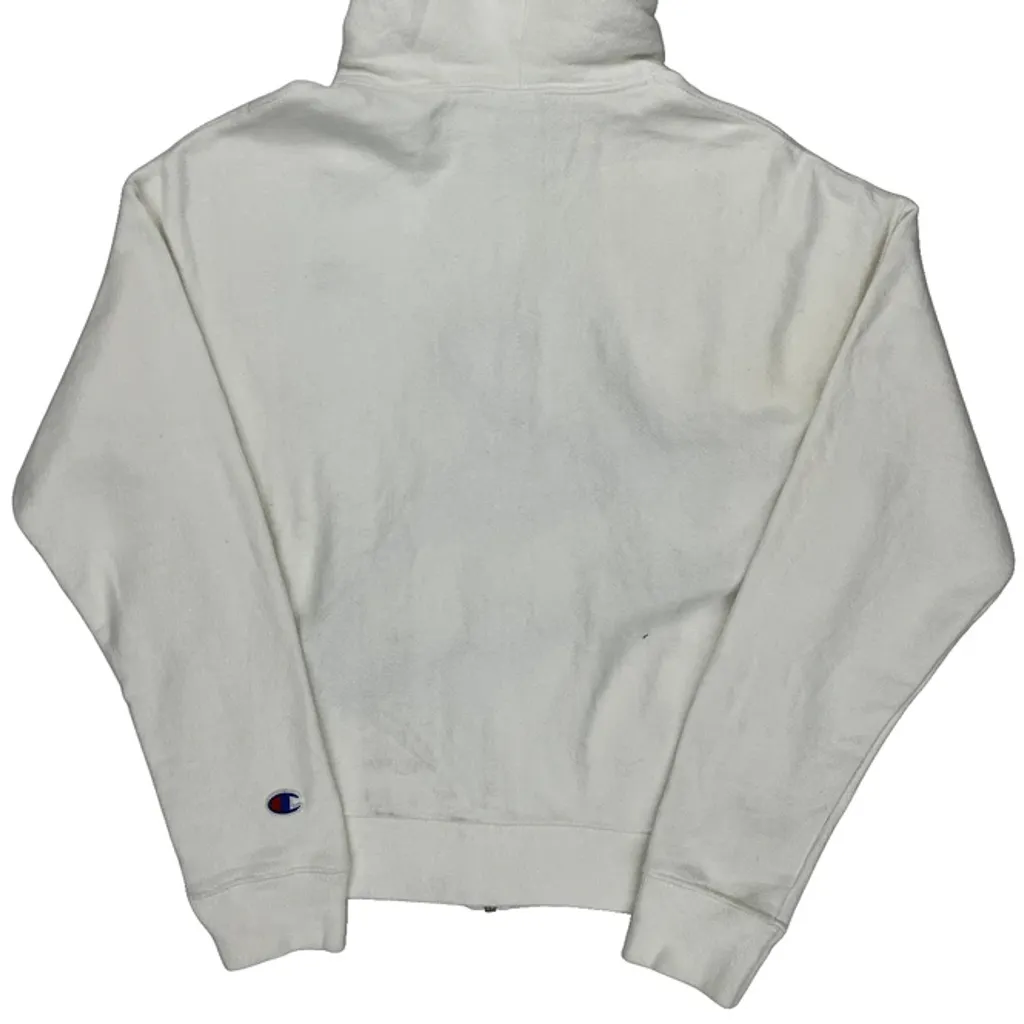 Reverse Weave Champion Hoodie - Small White Cotton - Image 7