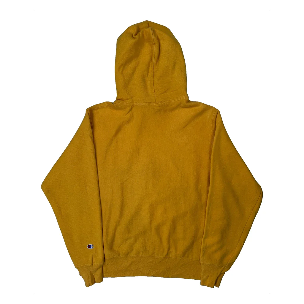 Reverse Weave Champion Hoodie - Medium Yellow Cotton - Image 2