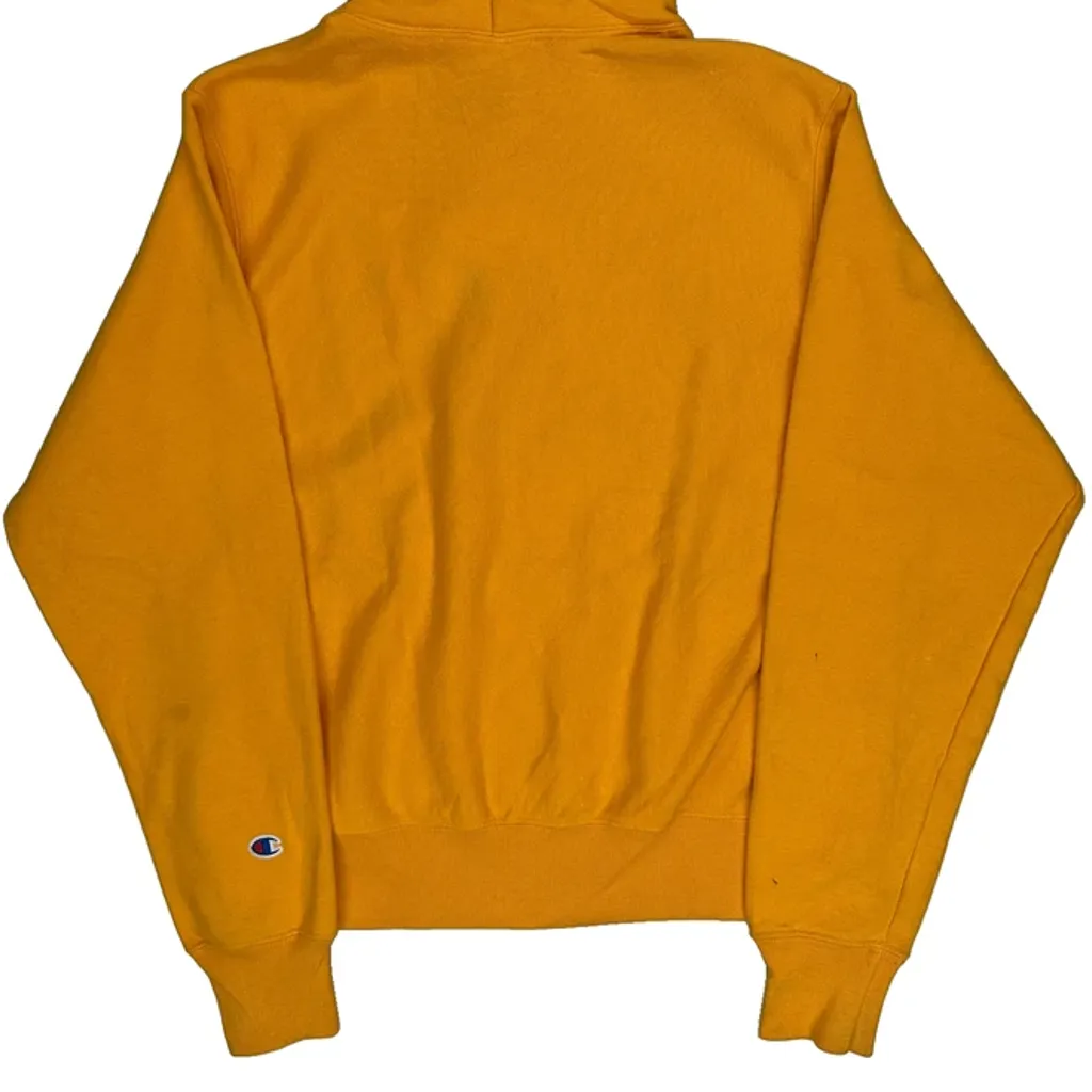 Reverse Weave Champion Hoodie - Small Yellow Cotton - Image 6