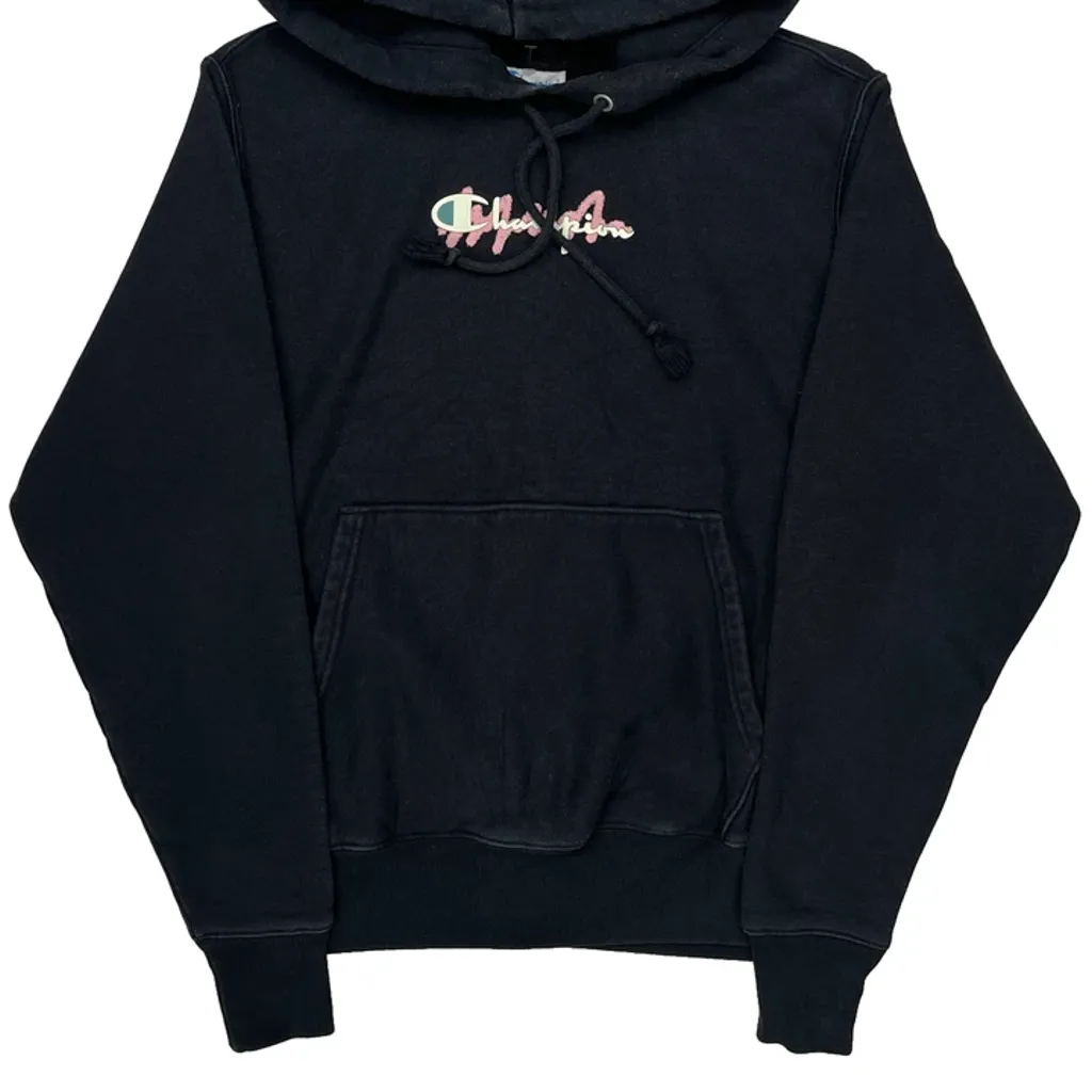 Reverse Weave Champion Hoodie - Small Black Cotton - Image 4