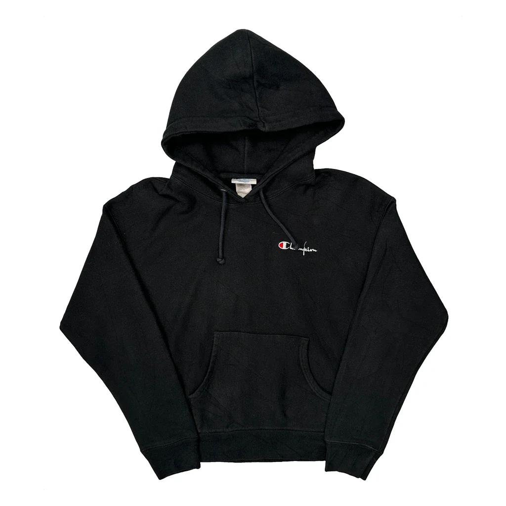Reverse Weave Champion Hoodie - Small Black Cotton Blend