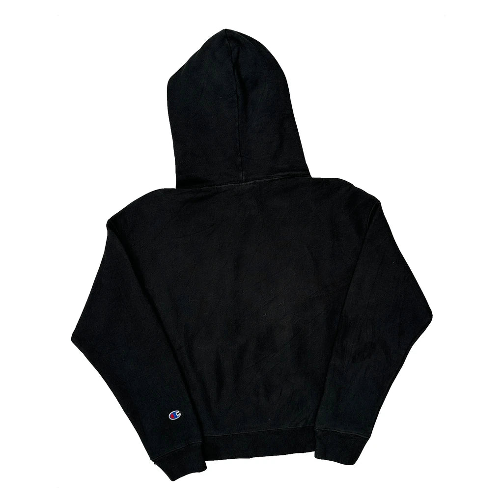 Reverse Weave Champion Hoodie - Small Black Cotton Blend - Image 2