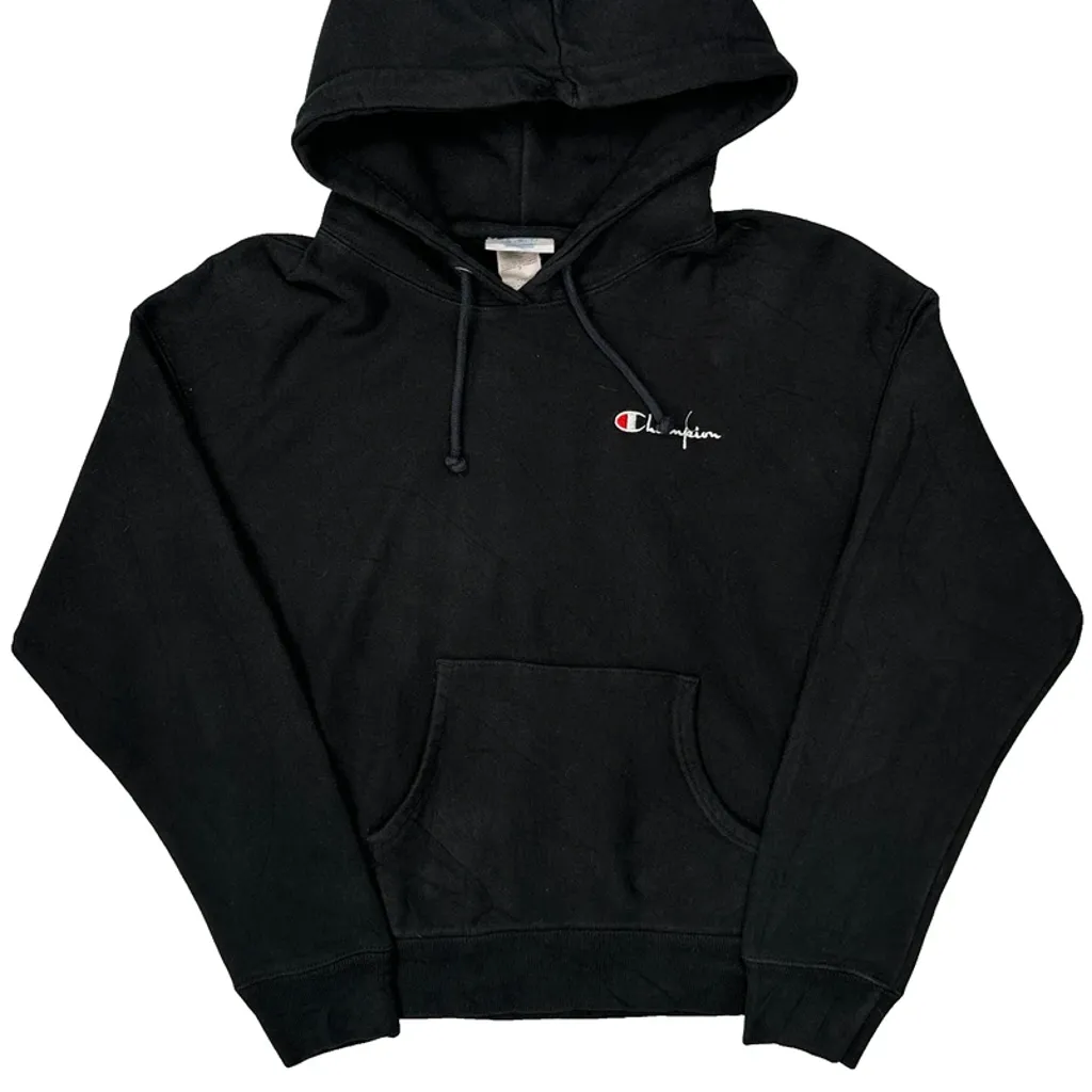 Reverse Weave Champion Hoodie - Small Black Cotton Blend - Image 4