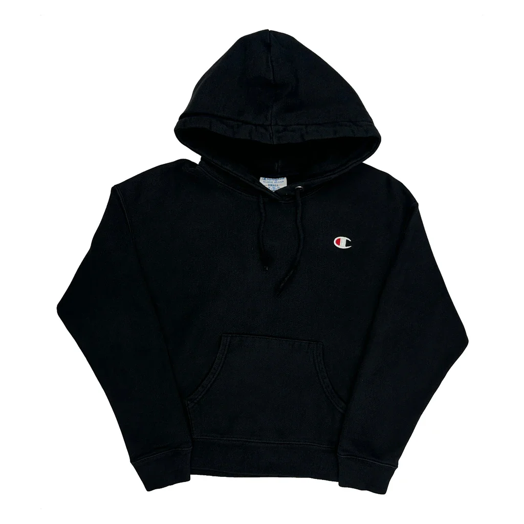 Reverse Weave Champion Hoodie - Small Black Cotton Blend