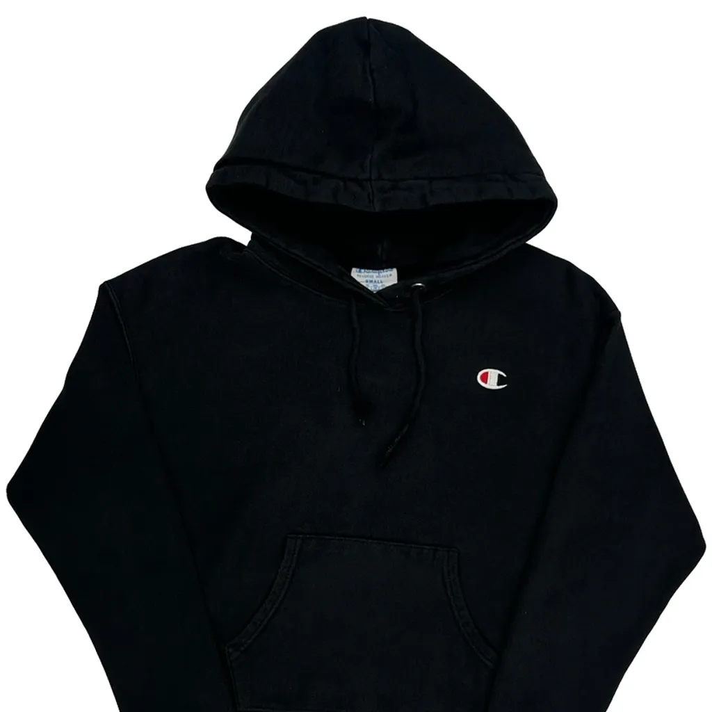 Reverse Weave Champion Hoodie - Small Black Cotton Blend - Image 4