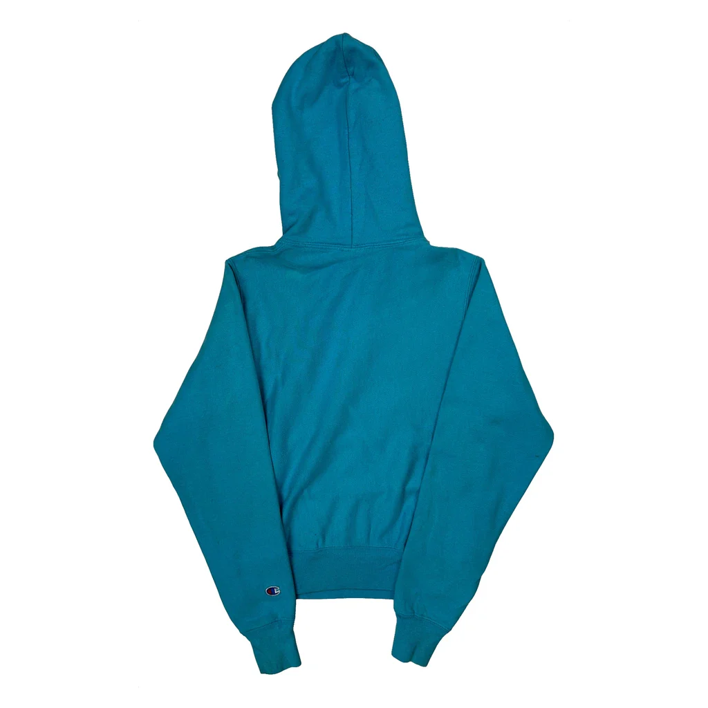 Reverse Weave Champion Hoodie - XS Blue Cotton - Image 2