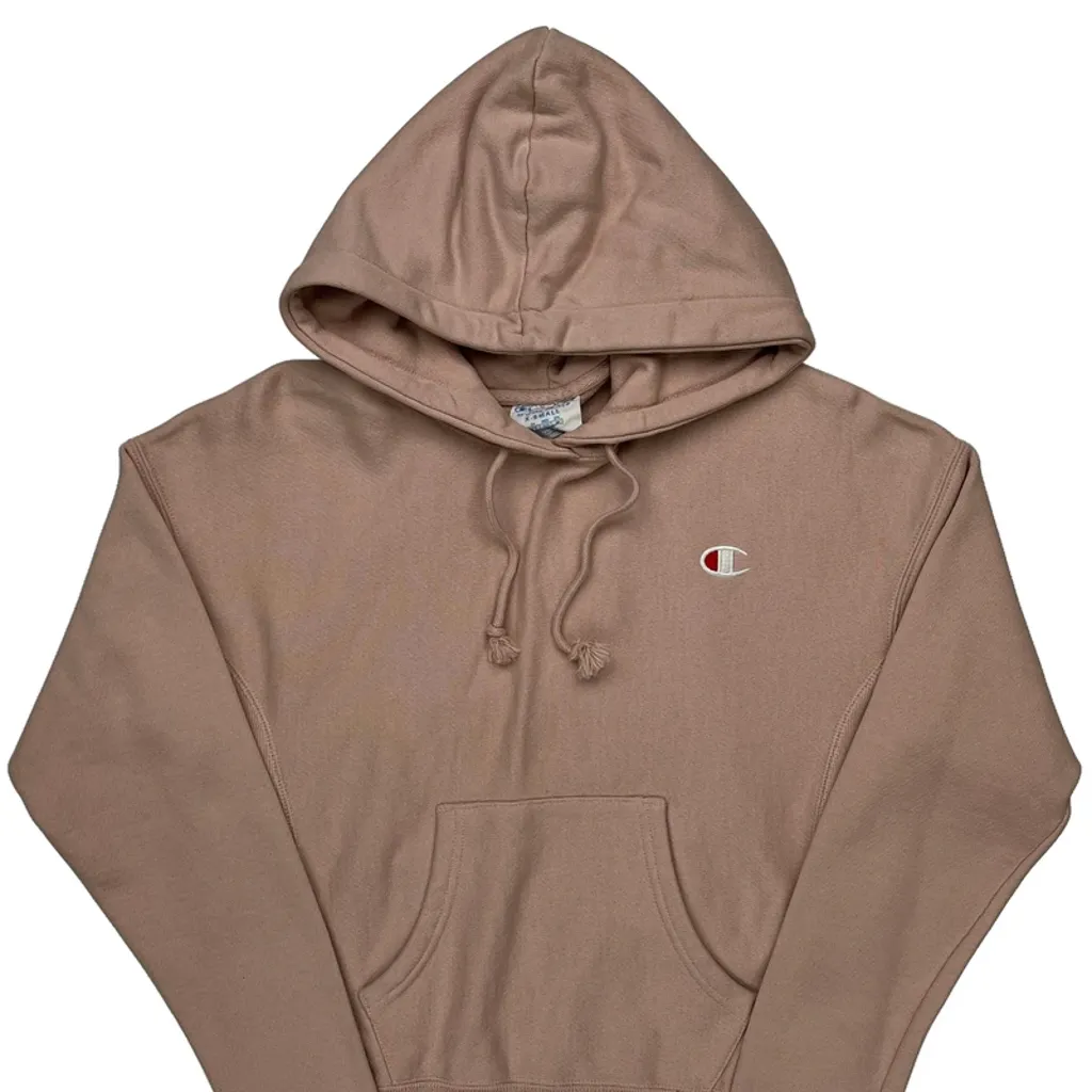Reverse Weave Champion Hoodie - XS Brown Cotton - Image 5