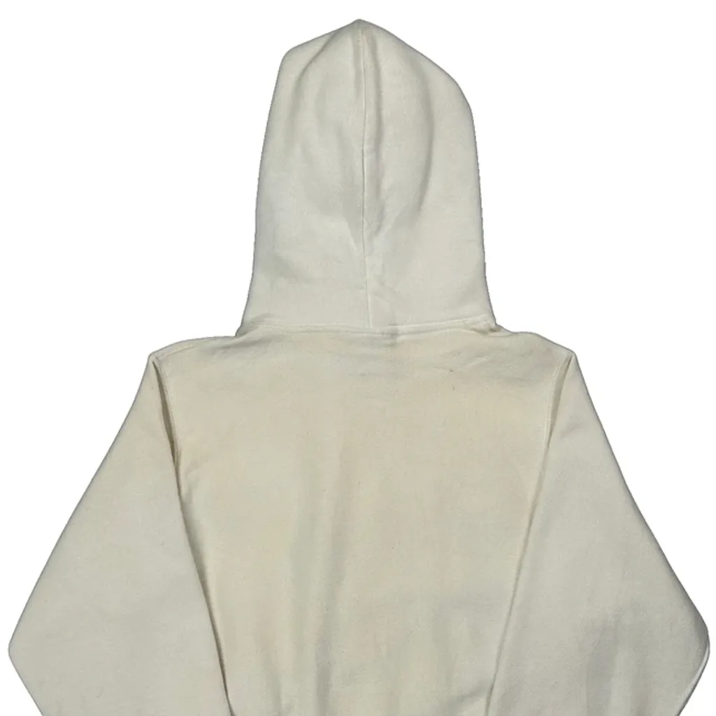 Reverse Weave Champion Spellout Hoodie - XS Cream Cotton - Image 6