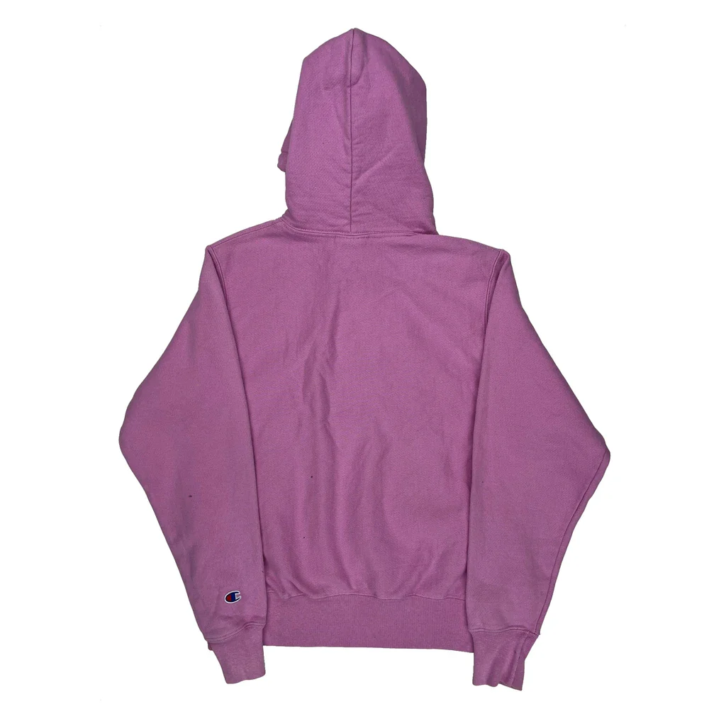 Reverse Weave Champion Hoodie - Small Purple Cotton - Image 2
