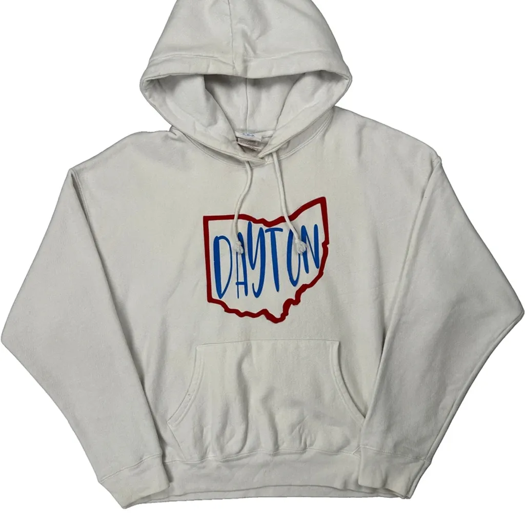 Reverse Weave Champion Graphic Hoodie - 2XL White Cotton - Image 5