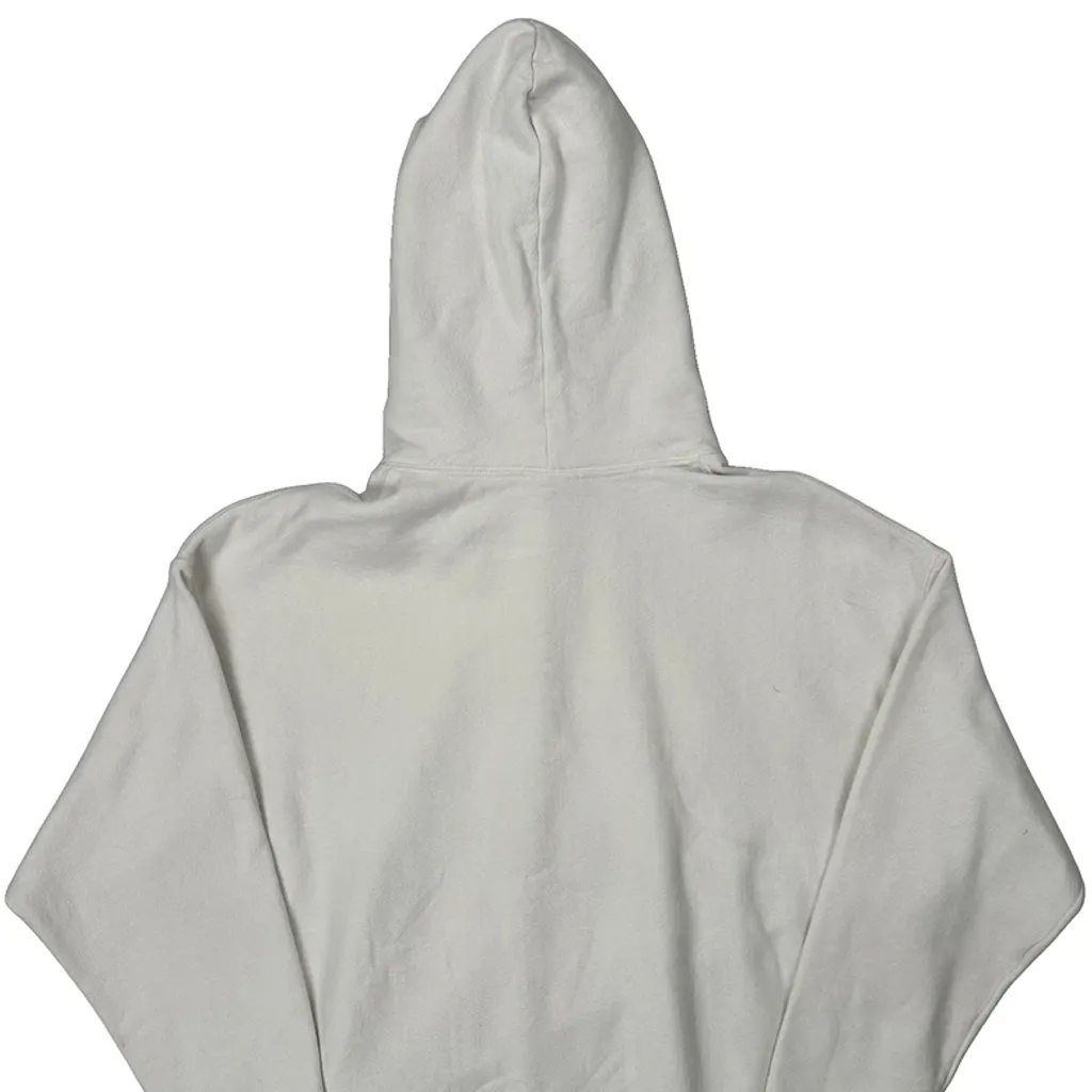 Reverse Weave Champion Graphic Hoodie - 2XL White Cotton - Image 7
