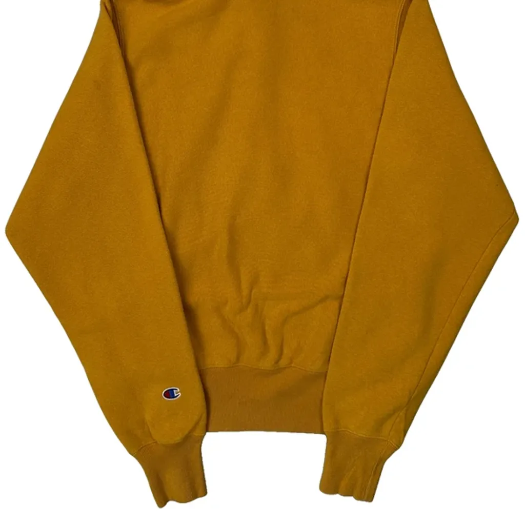 Reverse Weave Champion Hoodie - XS Yellow Cotton - Image 6