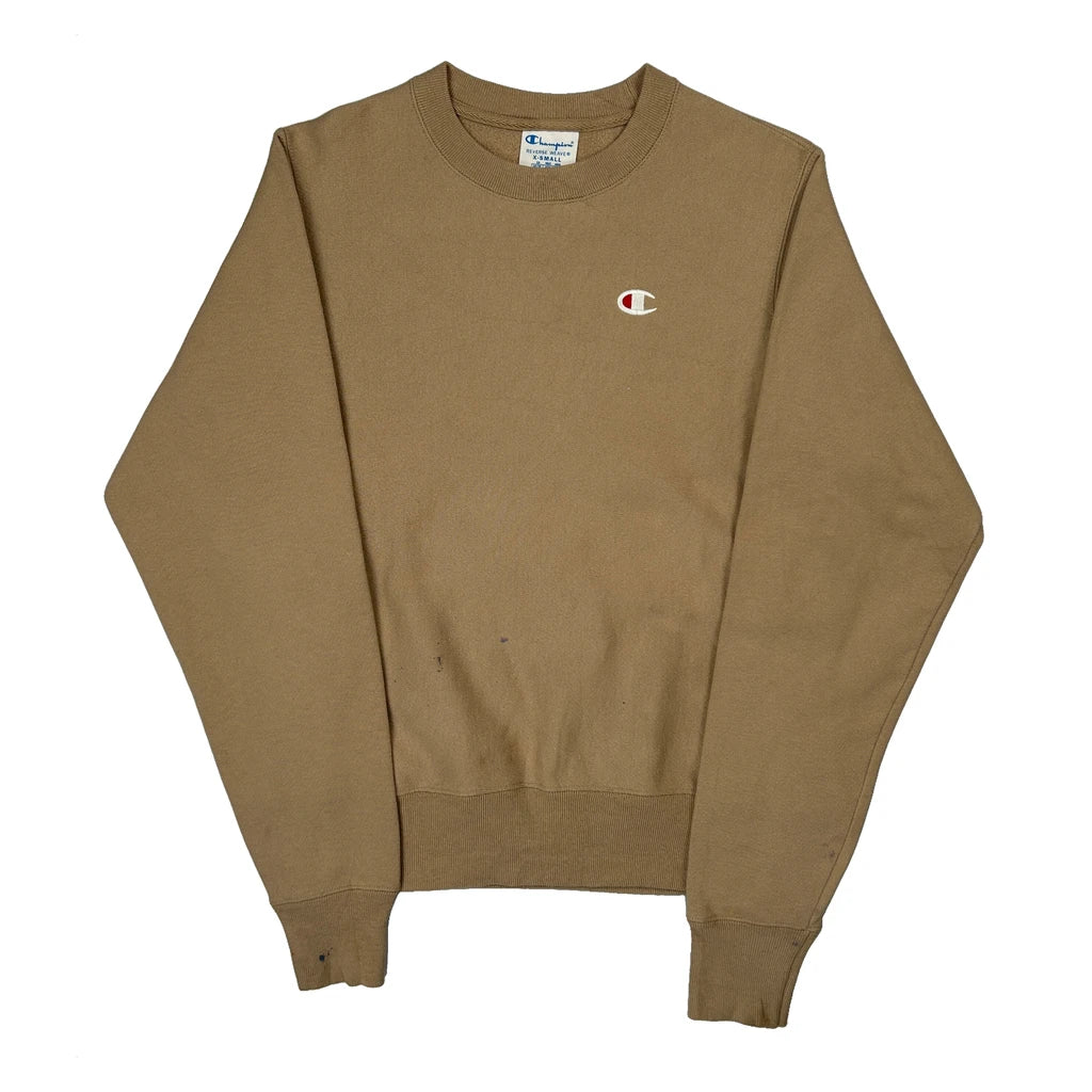 Reverse Weave Champion Sweatshirt - XS Beige Cotton