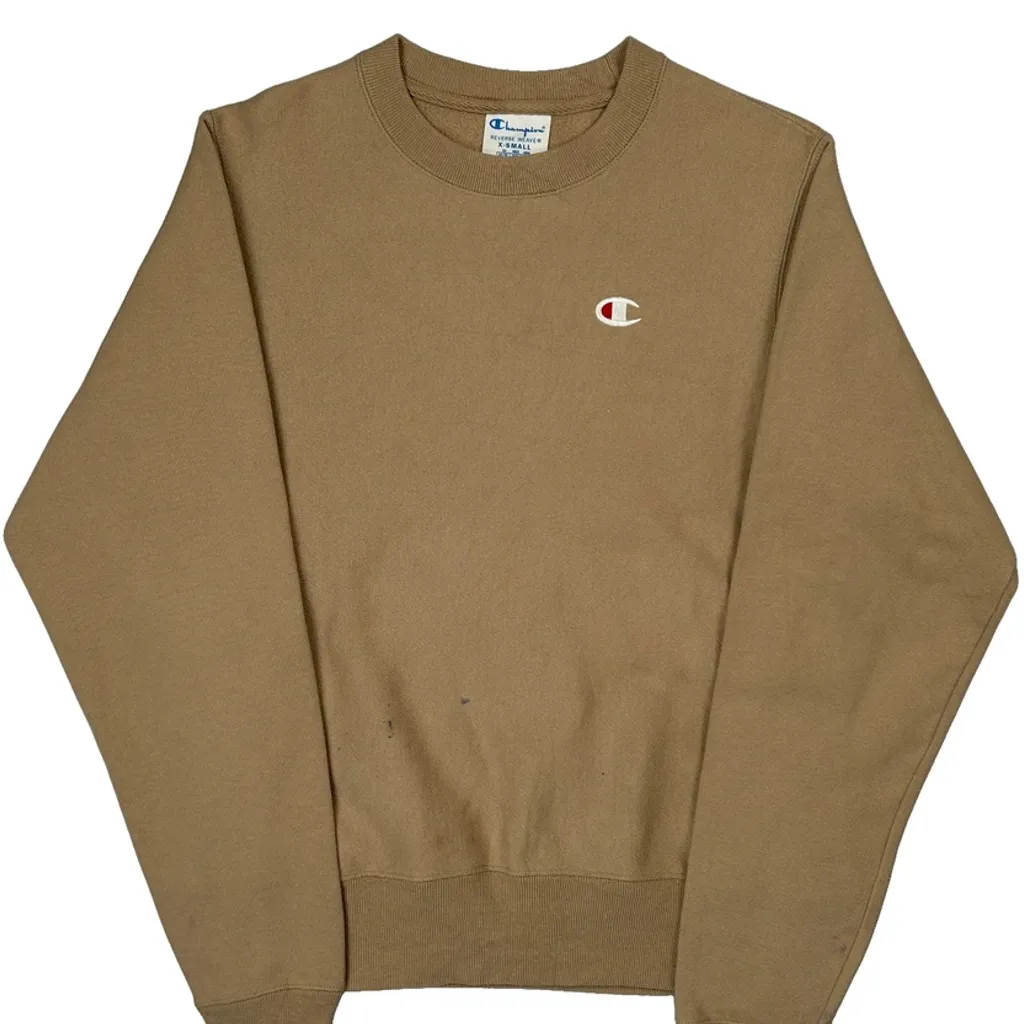 Reverse Weave Champion Sweatshirt - XS Beige Cotton - Image 4