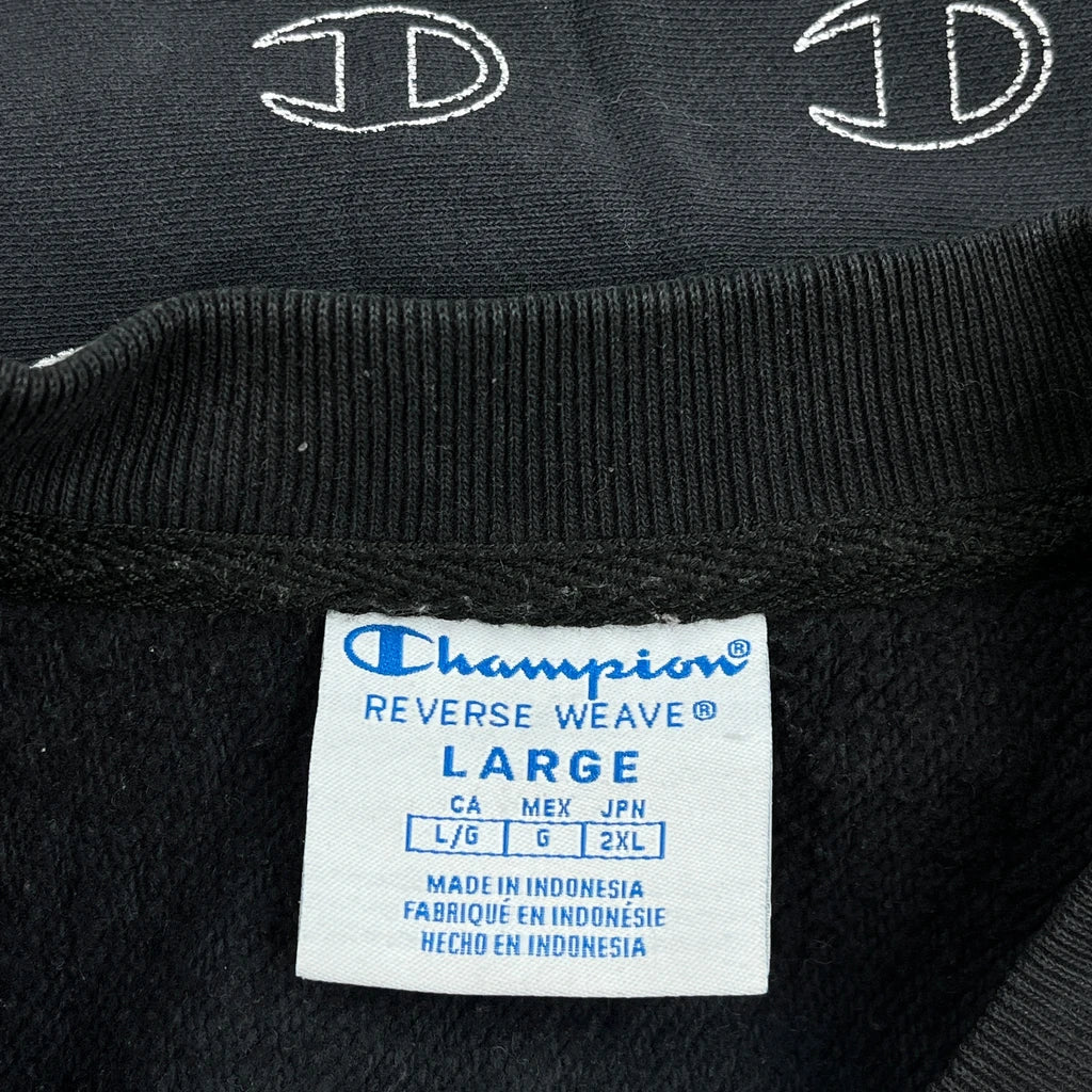 Reverse Weave Champion Sweatshirt - Large Black Cotton - Image 3