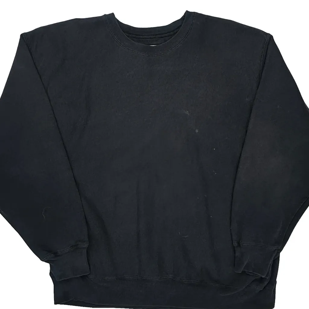 Reverse Weave Champion Sweatshirt - Large Black Cotton - Image 5