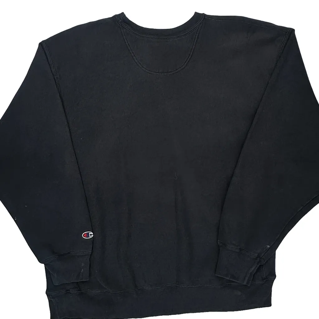 Reverse Weave Champion Sweatshirt - Large Black Cotton - Image 8
