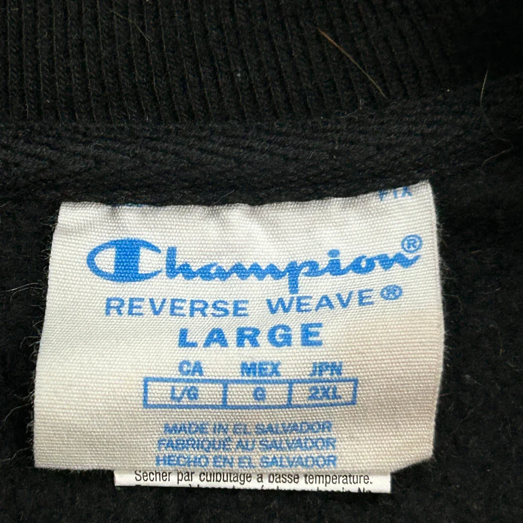 Reverse Weave Champion Temple Owls Sweatshirt - Large Black Cotton - Image 3