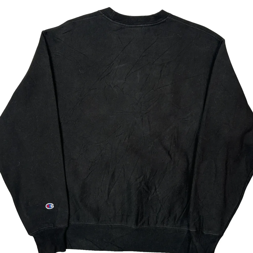 Reverse Weave Champion Temple Owls Sweatshirt - Large Black Cotton - Image 6