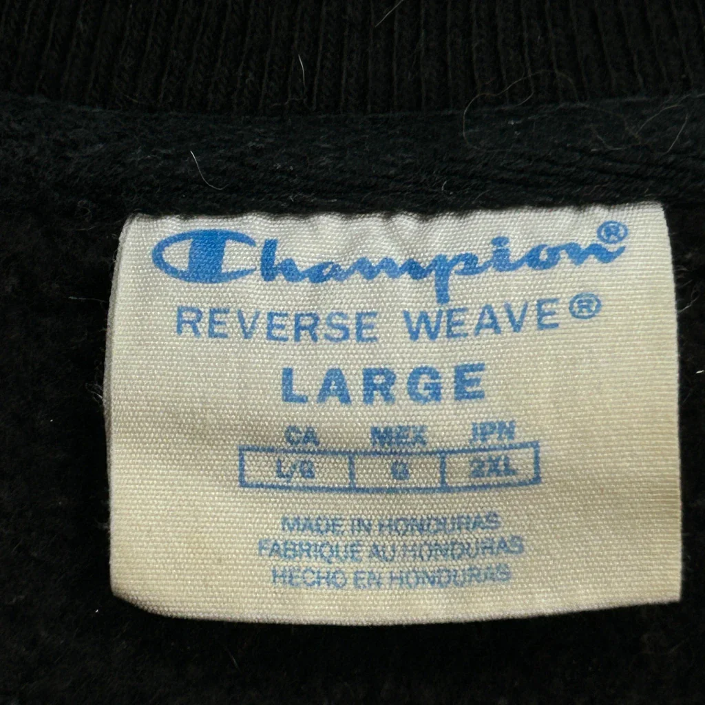 Reverse Weave Champion Sweatshirt - Large Black Cotton - Image 3