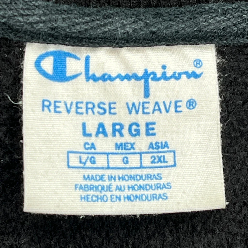 Reverse Weave Champion College Sweatshirt - Large Black Cotton - Image 3