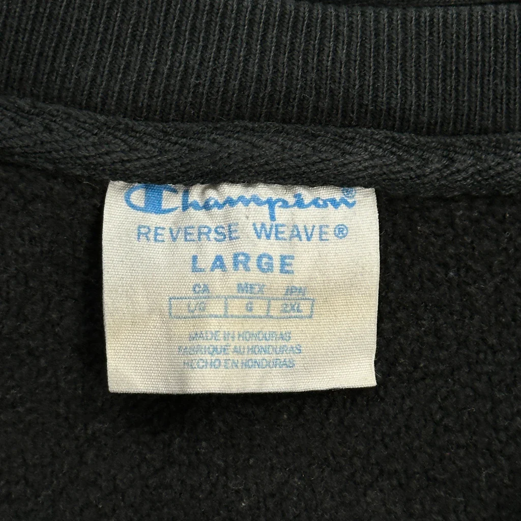 Reverse Weave Champion Sweatshirt - Large Black Cotton - Image 3