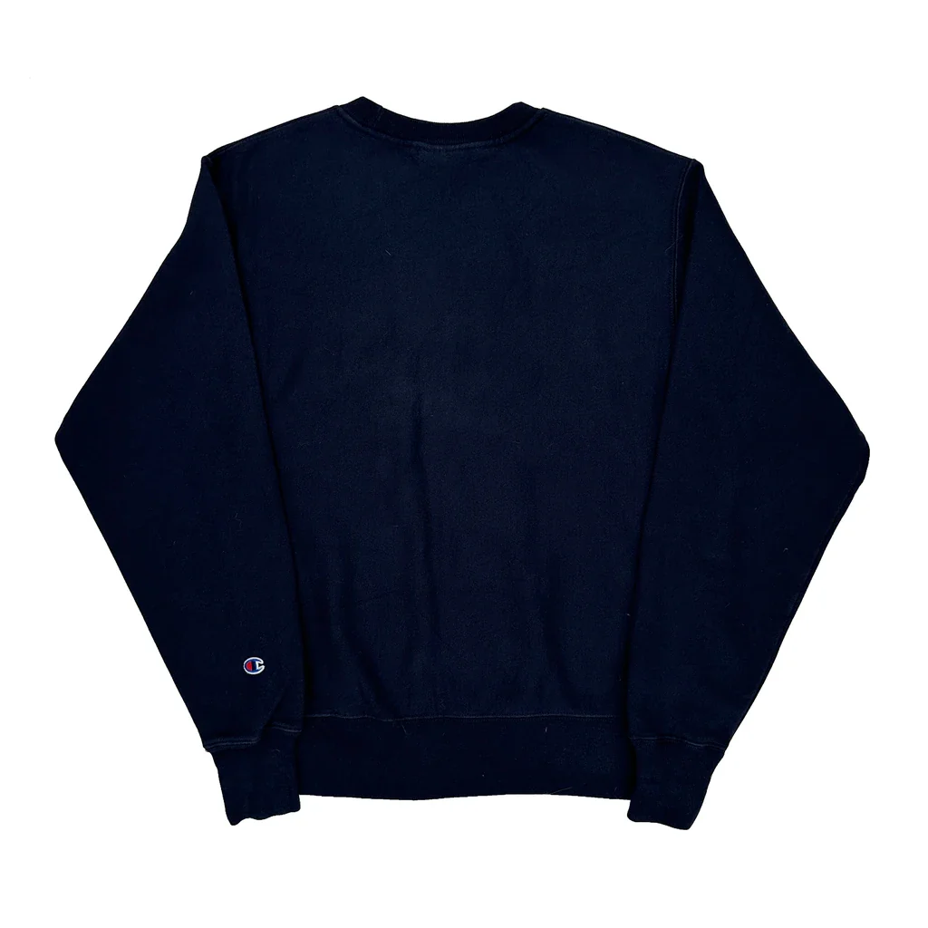 Reverse Weave Champion College Sweatshirt - Medium Black Cotton Blend - Image 2