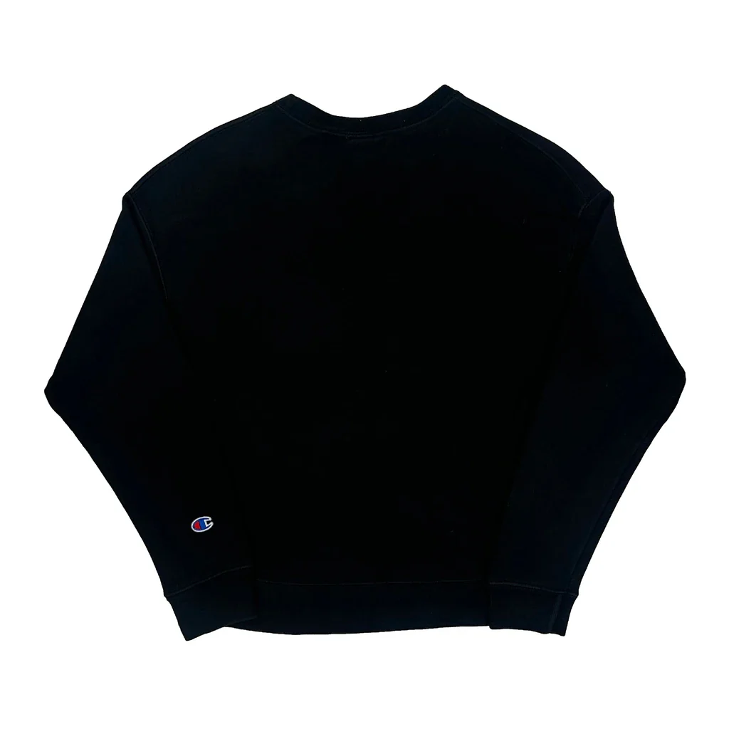 Reverse Weave Champion Sweatshirt - Medium Black Cotton Blend - Image 2