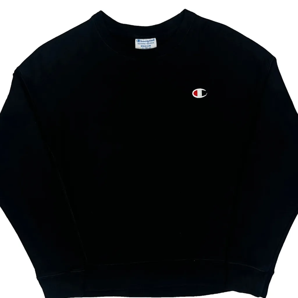 Reverse Weave Champion Sweatshirt - Medium Black Cotton Blend - Image 4
