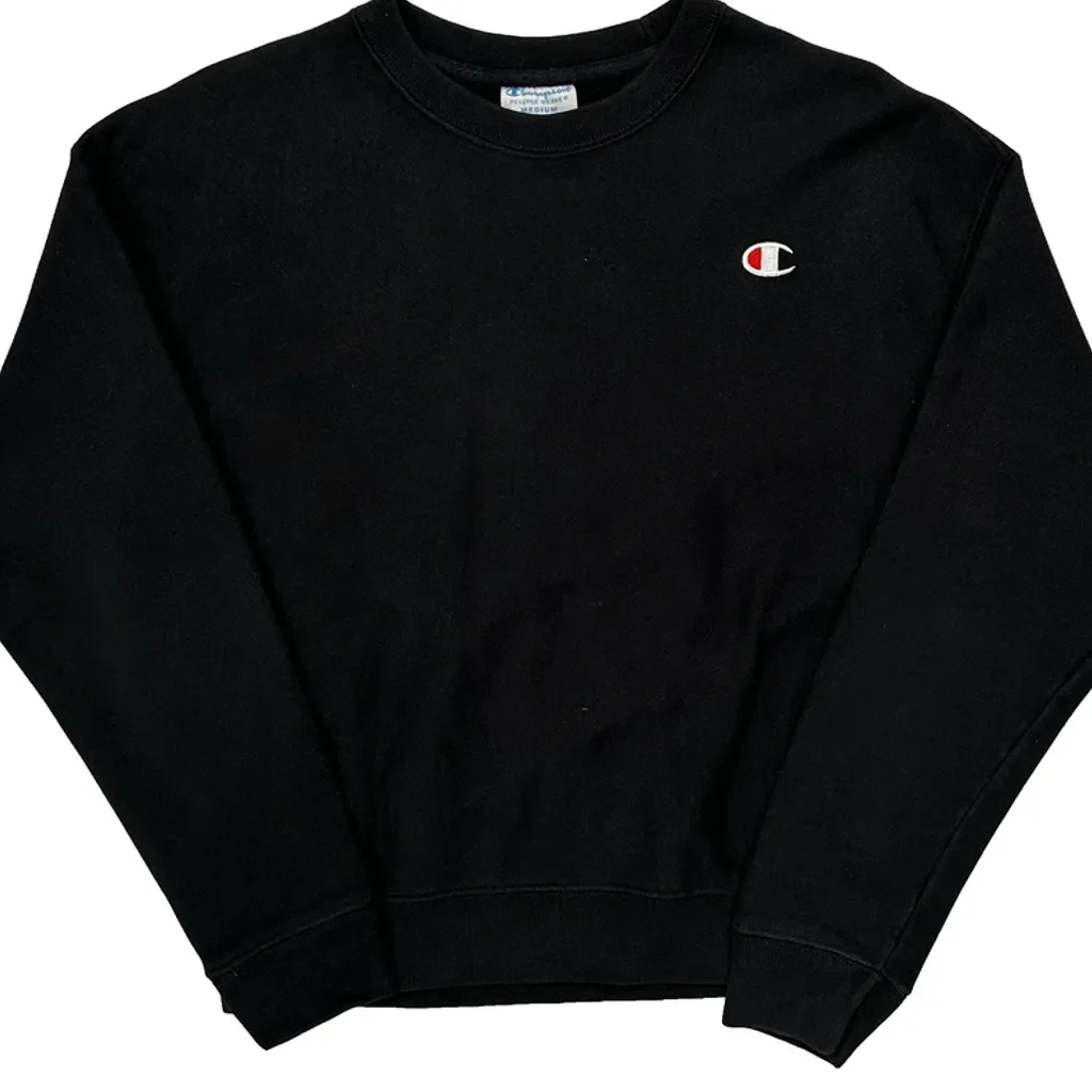 Reverse Weave Champion Sweatshirt - Medium Black Cotton - Image 4