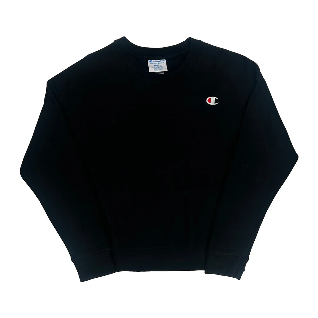 Reverse Weave Champion Sweatshirt - Small Black Cotton Blend