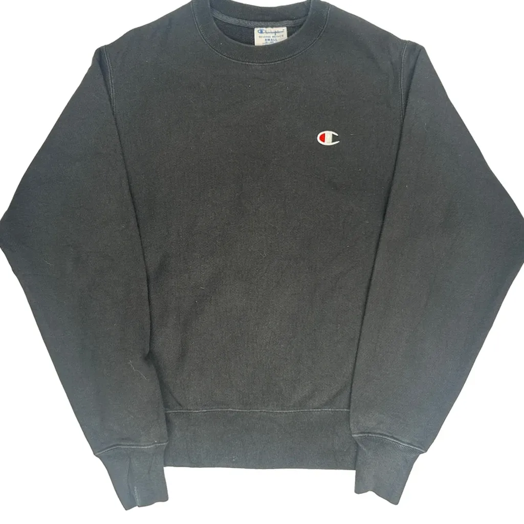 Reverse Weave Champion Sweatshirt - Small Black Cotton - Image 5