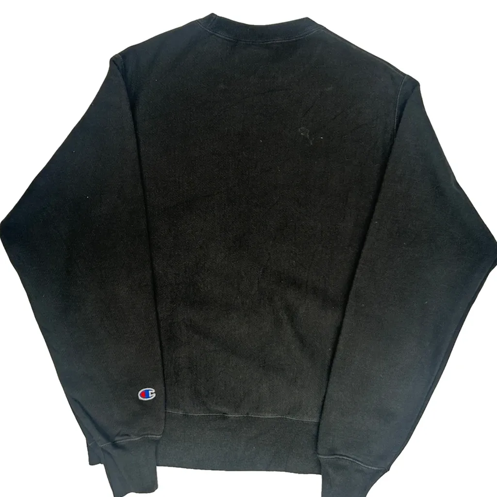 Reverse Weave Champion Sweatshirt - Small Black Cotton - Image 7