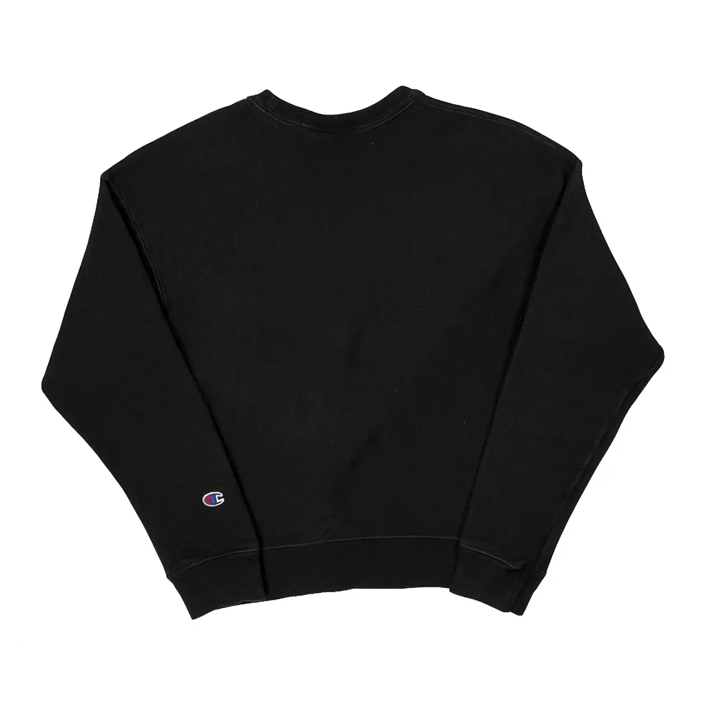 Reverse Weave Champion Sweatshirt - Small Black Cotton - Image 2