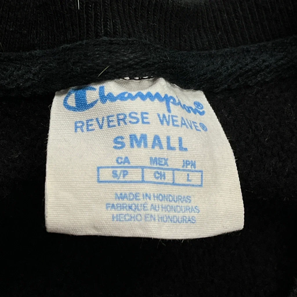 Reverse Weave Champion Sweatshirt - Small Black Cotton - Image 3