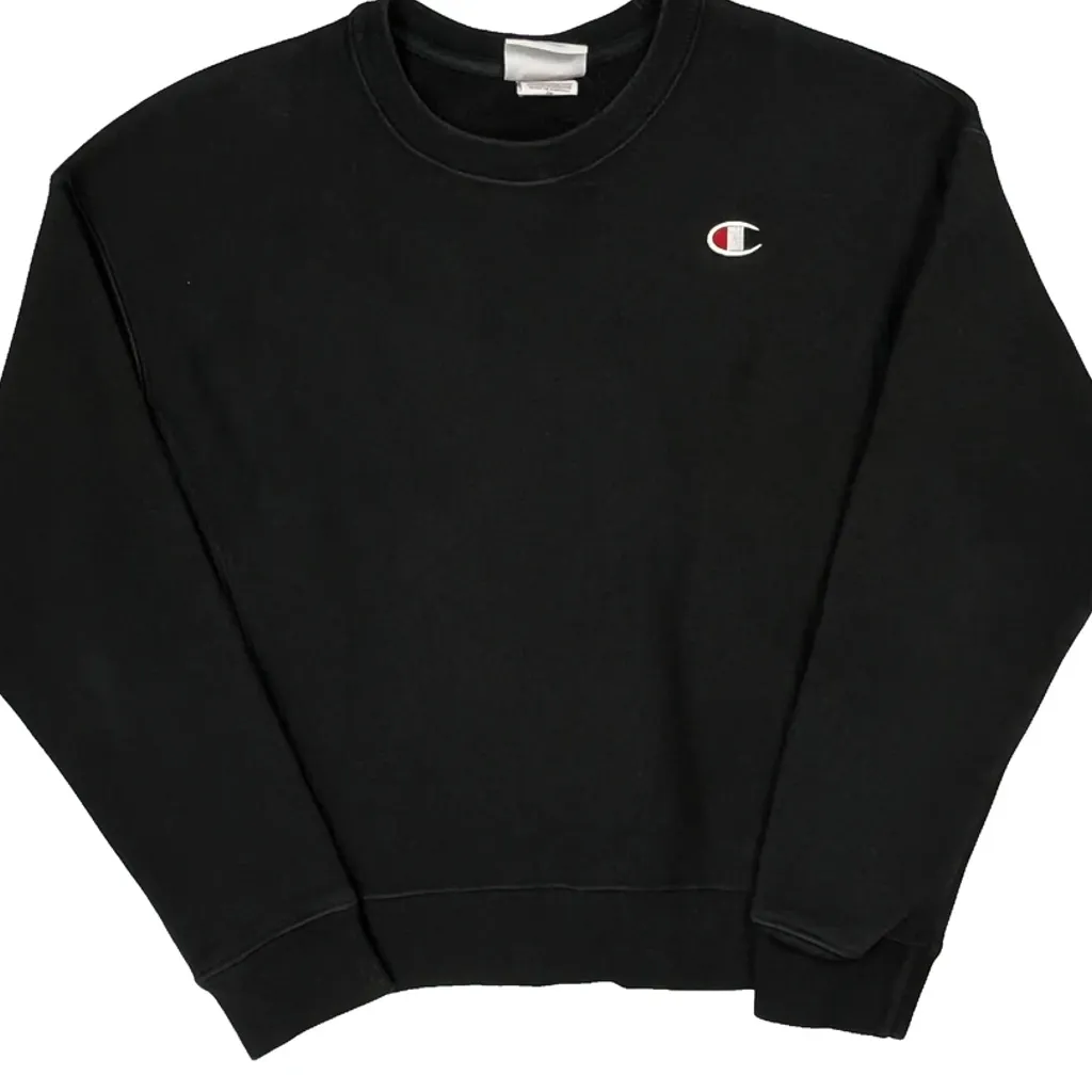 Reverse Weave Champion Sweatshirt - Small Black Cotton - Image 4