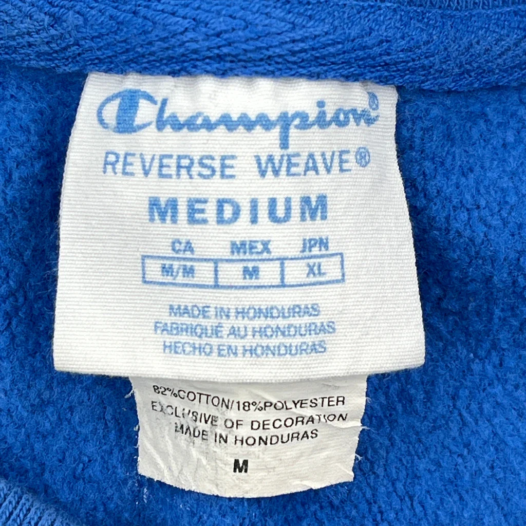 Reverse Weave Champion Sweatshirt - Medium Blue Cotton Blend - Image 3