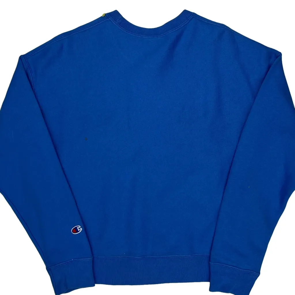 Reverse Weave Champion Sweatshirt - Medium Blue Cotton Blend - Image 6