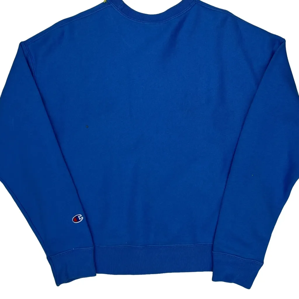 Reverse Weave Champion Sweatshirt - Medium Blue Cotton Blend - Image 7