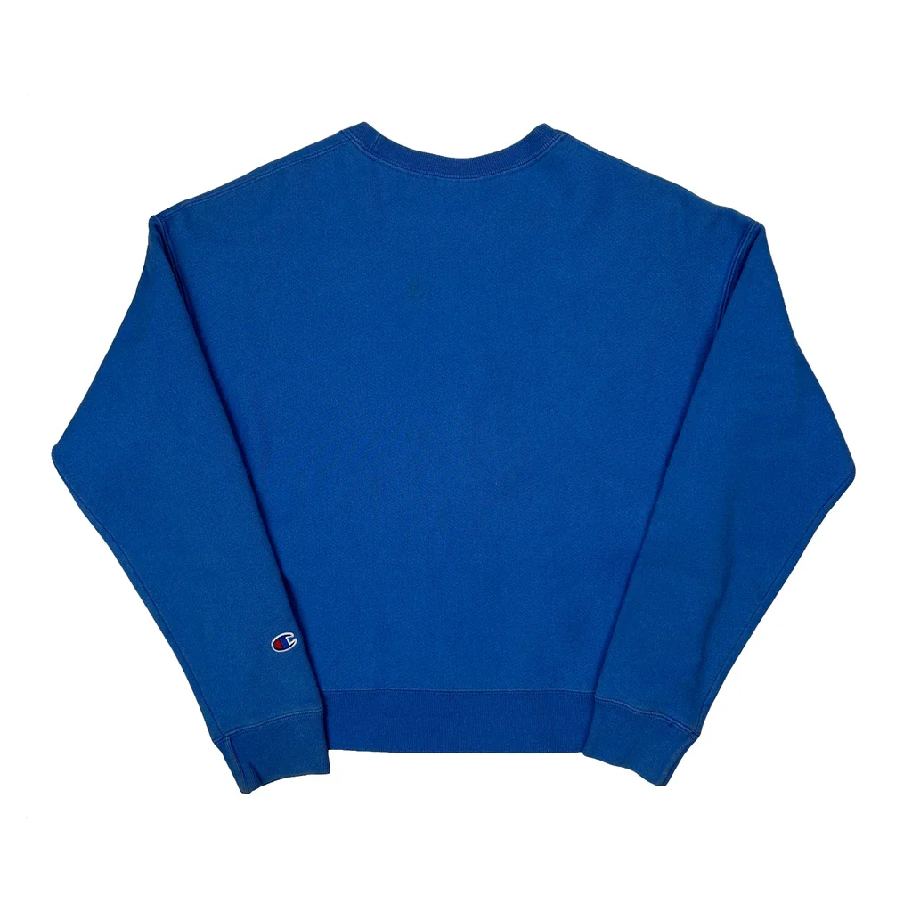Reverse Weave Champion Sweatshirt - Medium Blue Cotton Blend - Image 2