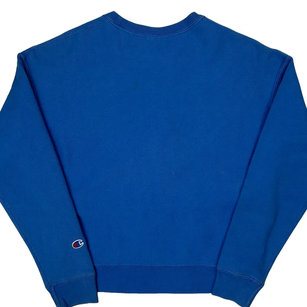 Reverse Weave Champion Sweatshirt - Medium Blue Cotton Blend - Image 6