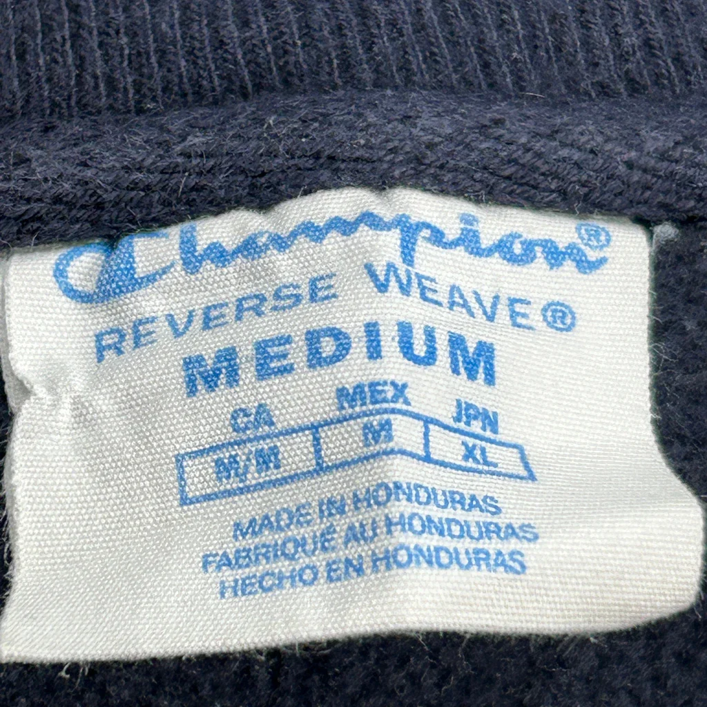 Reverse Weave Champion Sweatshirt - Medium Blue Cotton - Image 3