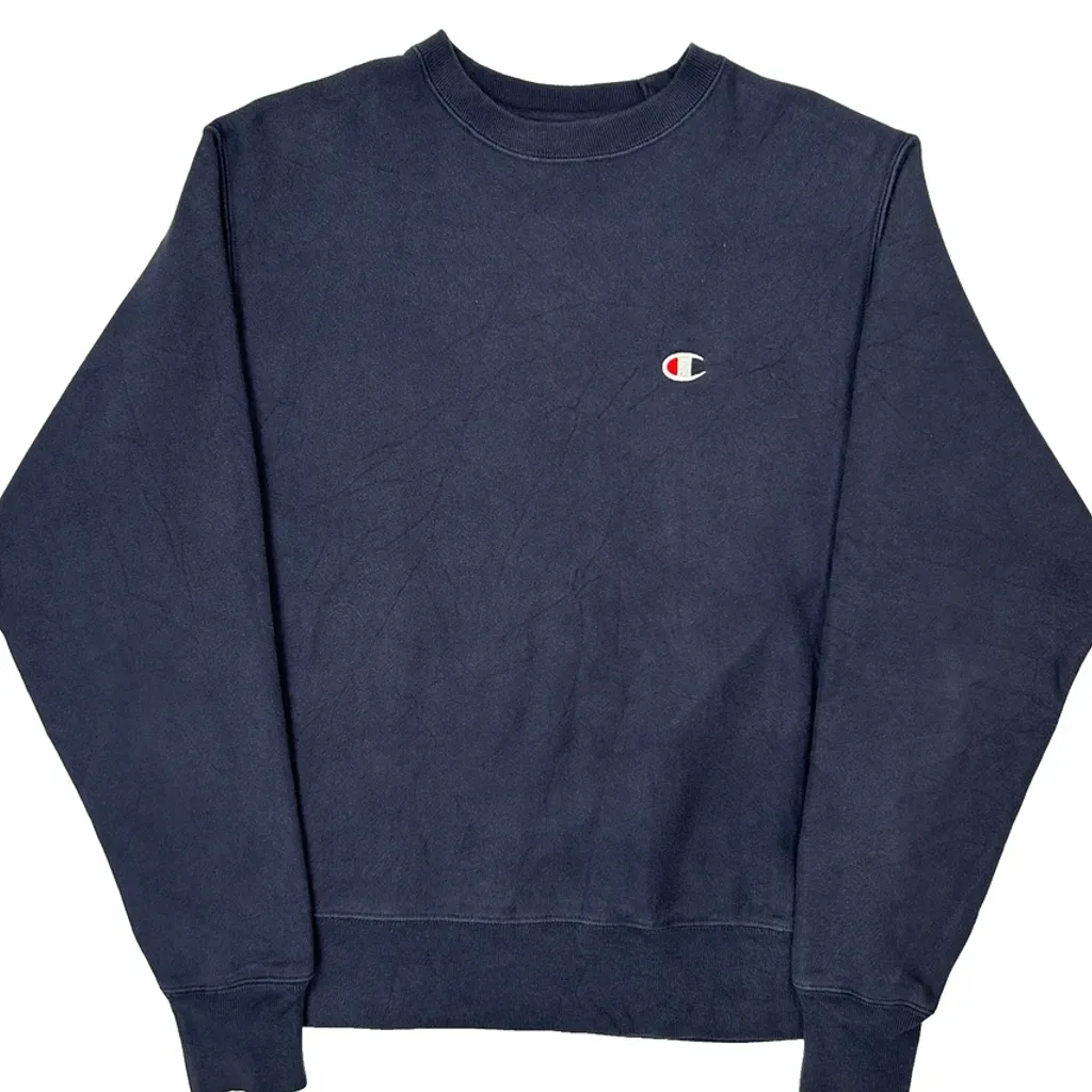 Reverse Weave Champion Sweatshirt - Medium Blue Cotton - Image 4