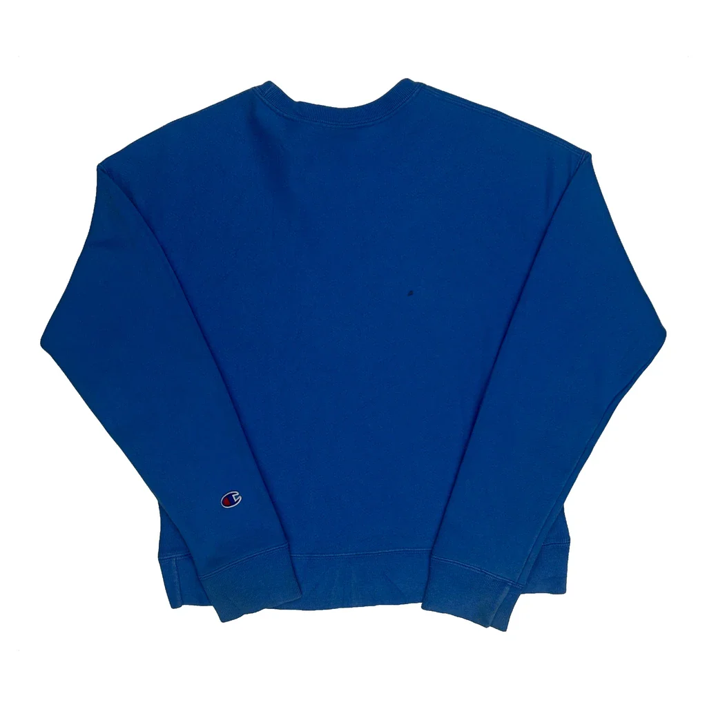 Reverse Weave Champion Sweatshirt - Medium Blue Cotton - Image 2