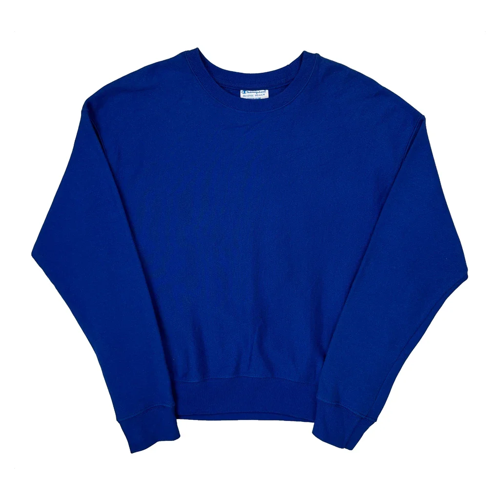Reverse Weave Champion Sweatshirt - Medium Blue Cotton Blend