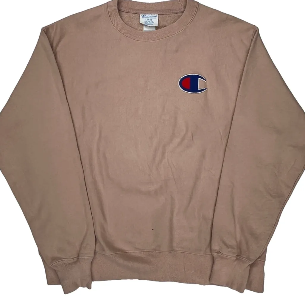Reverse Weave Champion Sweatshirt - Large Brown Cotton Blend - Image 5