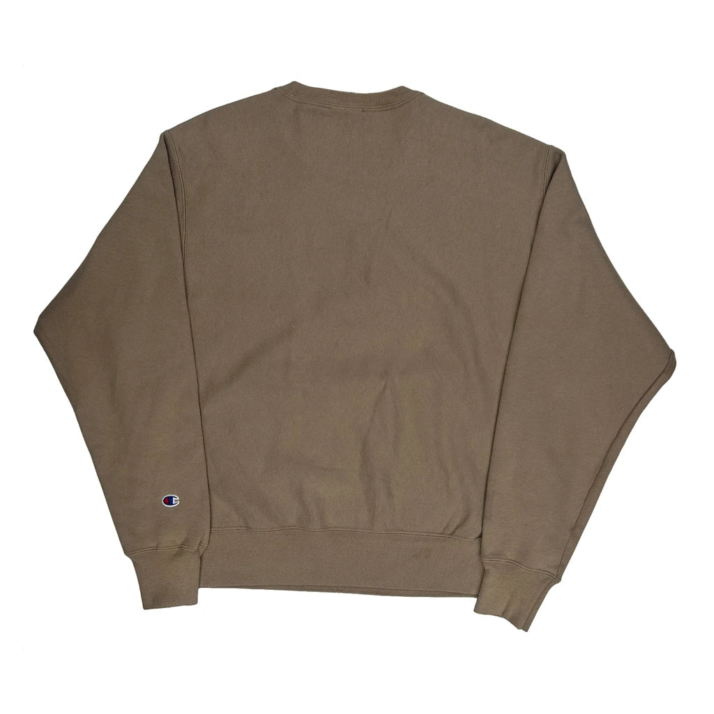 Reverse Weave Champion Sweatshirt - Large Brown Cotton - Image 2