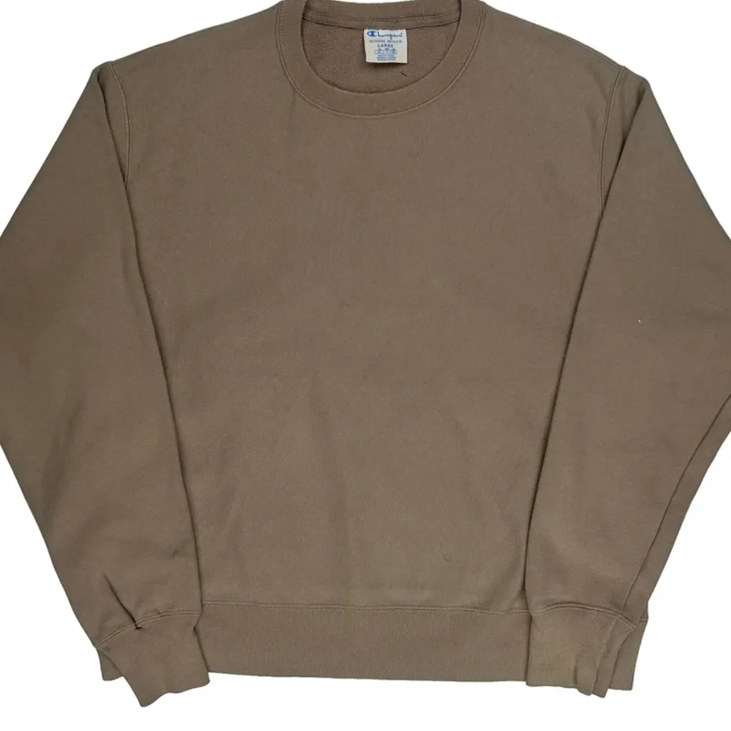 Reverse Weave Champion Sweatshirt - Large Brown Cotton - Image 5